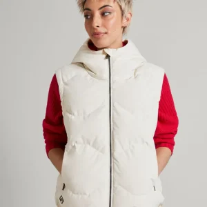Doudoune sans manches à capuche Frisco X pour femme - Naturel