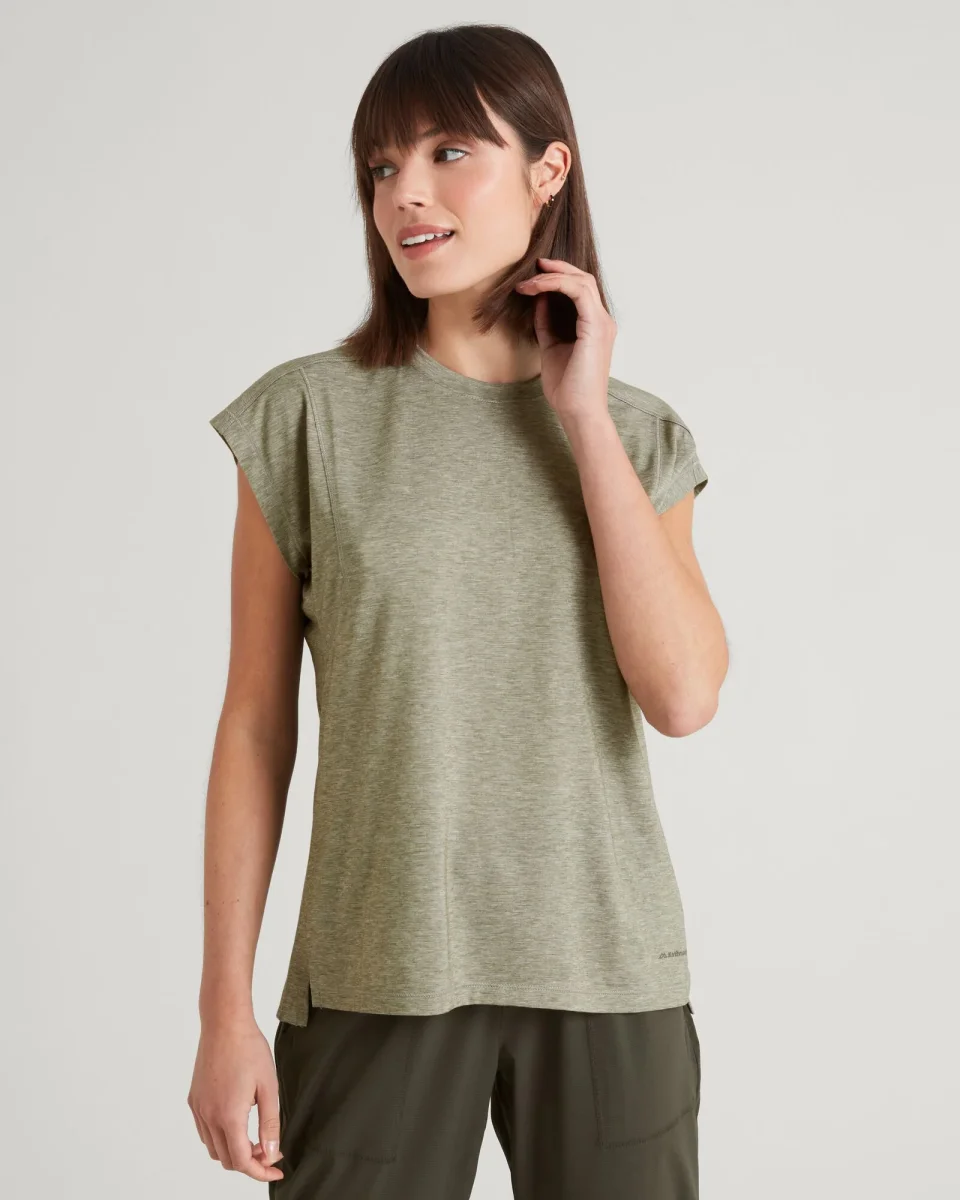 T-shirt à manches courtes WELL.DER.NESS Go pour femme - Vert Hêtre – Image 2