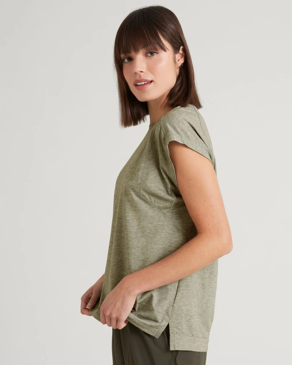 T-shirt à manches courtes WELL.DER.NESS Go pour femme - Vert Hêtre – Image 3