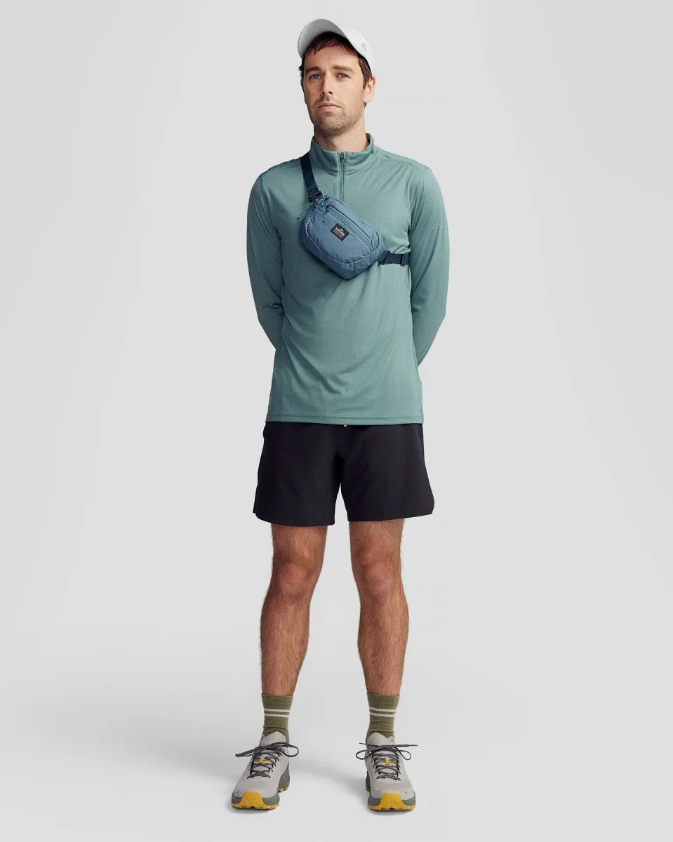 Haut à manches longues Seeker 1/4 Zip pour homme - Vert Forêt clair – Image 3