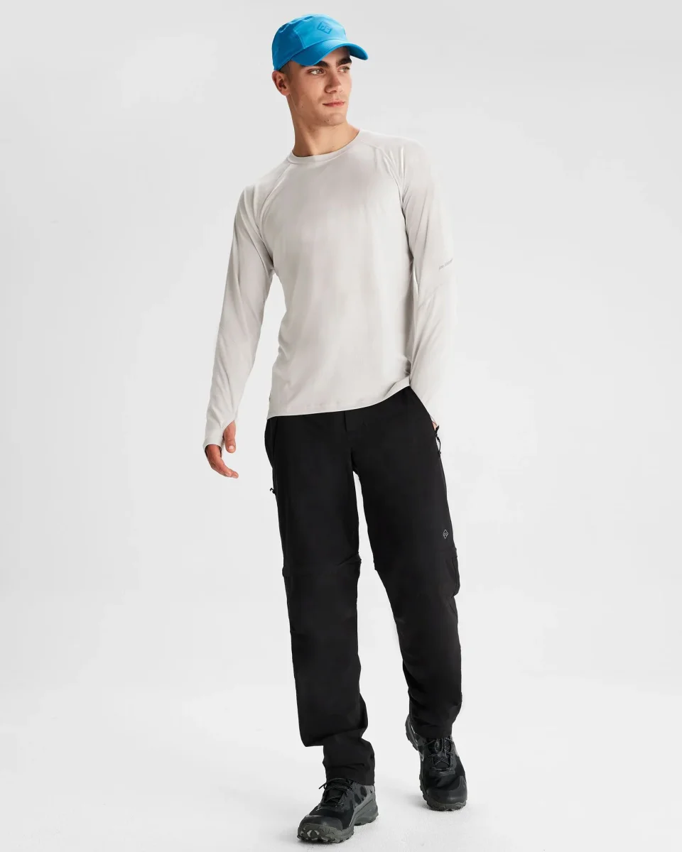 Haut à manches longues SUN-Stopper LT pour homme - Gris Brume
